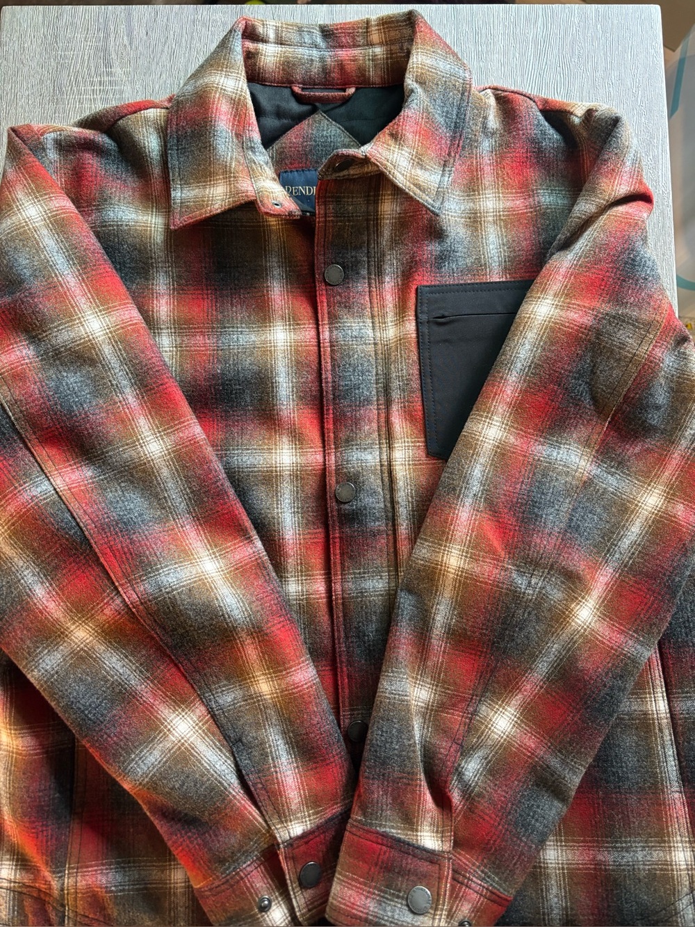 Pendleton Red Brown Plaid Performance Jacket